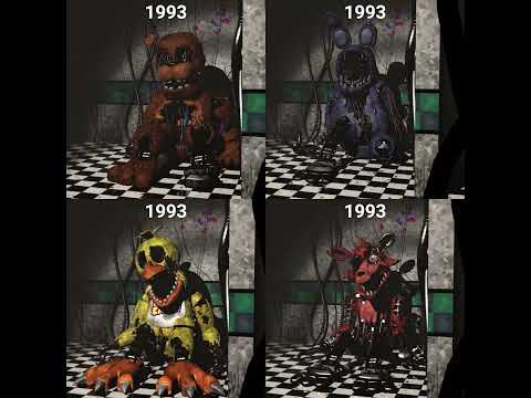 FNAF Withered Animatronics over the years