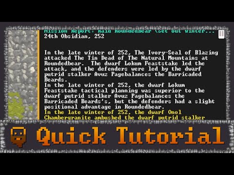 Dwarf Fortress - Quick Tutorial - Raiding and Looting