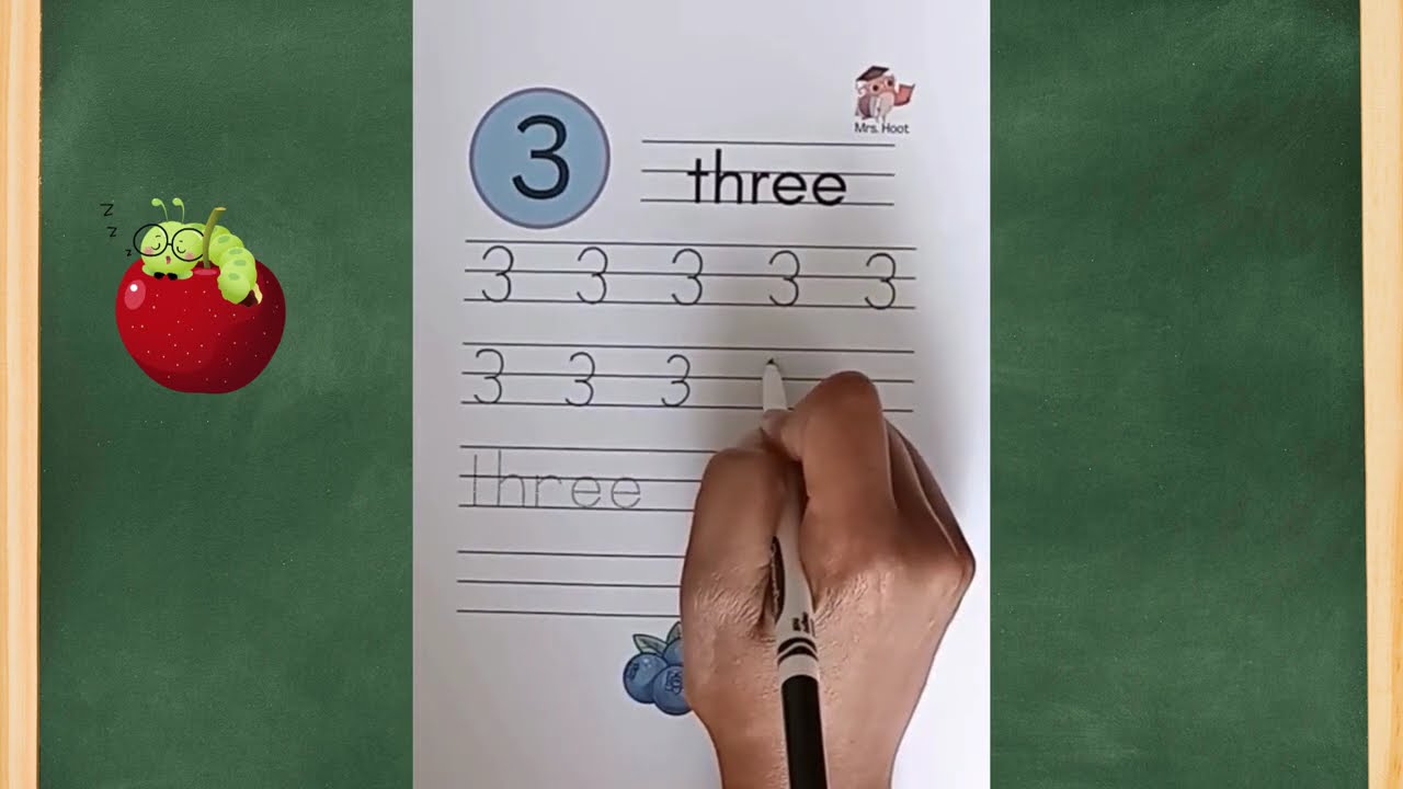 Number 3 Tracing ✏️ | Handwriting Practice for Kids