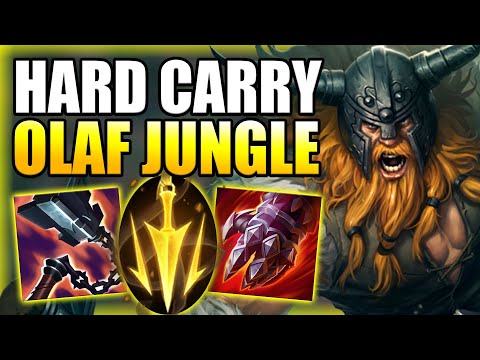 HOW TO PLAY OLAF JUNGLE & 1v9 HARD CARRY IN SEASON 12! - Best Build/Runes S+ Guide League of Legends