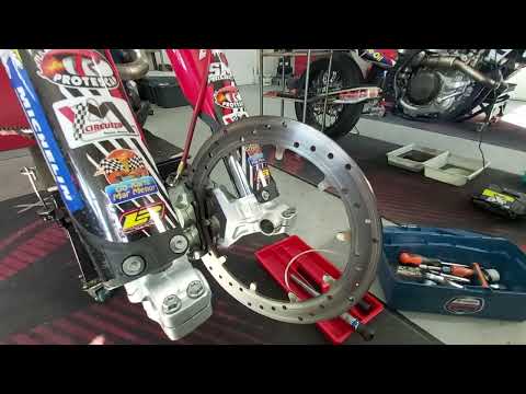 check out the pfm brake disc system for a quick wheel change on the 2023 Husqvarna fs450.