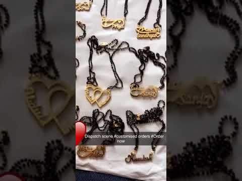 Golden and silver custom name pendant