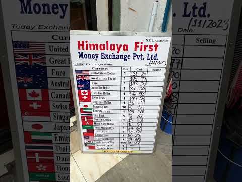 Nepal currency exchange rate on November 30th 2023 in Kathmandu!  #nepal #kathmandu #nepalexchange