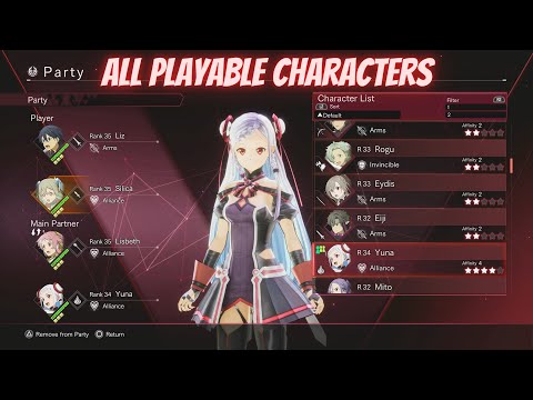 Sword Art Online Last Recollection All Playable Characters