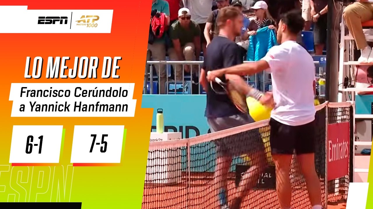 FRAN CERÚNDOLO NO TUVO PROBLEMAS ANTE HANFMANN Y SE IMPUSO EN SETS CORRIDOS EN MADRID | RESUMEN
