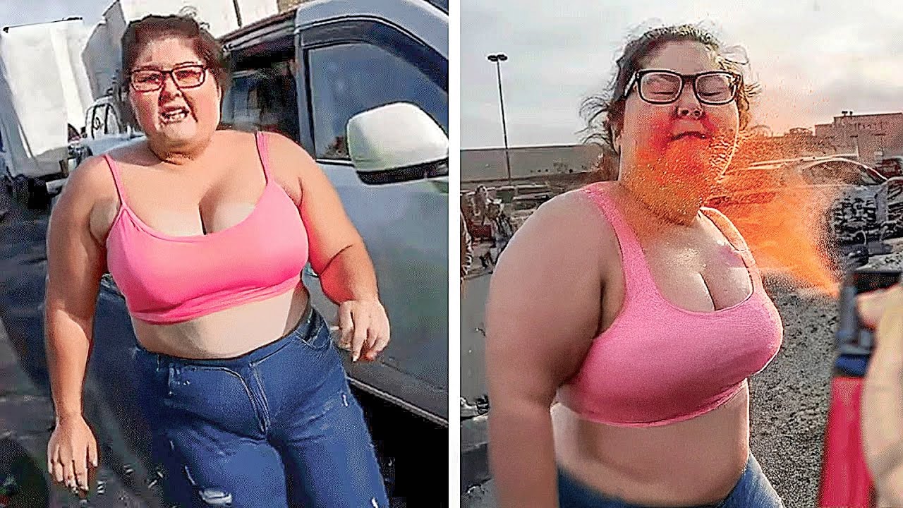 KAREN Gets PEPPER SPRAYED After Saying This.. (INSTANT KARMA)