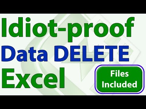 Delete Data using a Form in Excel - Idiot-Proof Excel - Part 8
