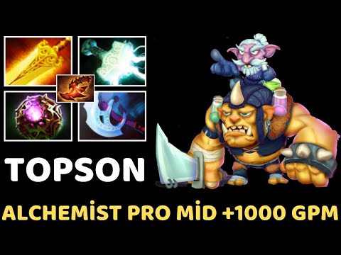 TOPSON [Alchemist] Pro Mid +1000 GPM 7.35 Dota 2
