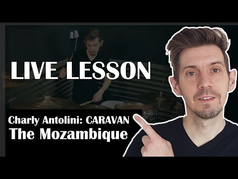 LIVE DRUM LESSON - Charly Antolini's CARAVAN beat - The Mozambique
