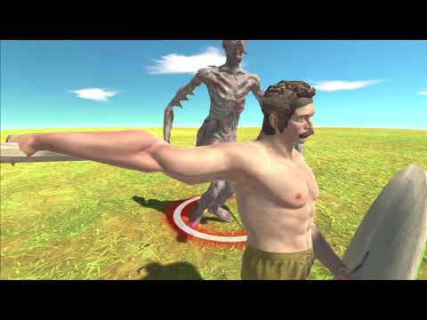 Saber Ghoul Attack ARBS Human Battle // Animal Revolt Battle Simulator (Tiny Dinosaur)