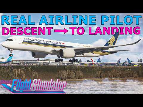IniBuilds A350 Approach & Landing Tutorial With a Real Airline Pilot! Beginner Friendly