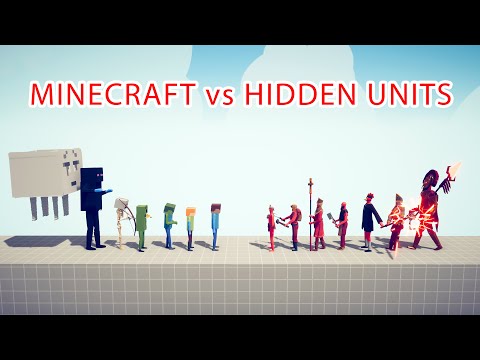 MINECRAFT Team vs HIDDEN UNITS Team - Totally Accurate Battle Simulator TABS