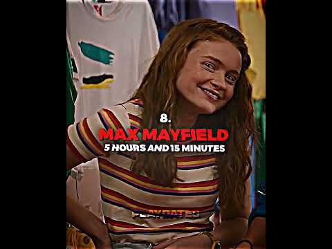 Top ten characters with the most screen time in stranger things Pt1 #strangerthings#steveharrington