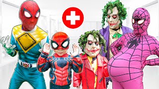 What If ALL COLOR SPIDER-MAN In 1 House? Spider-Man's Wife Gives Birth & JOKER Is GOOD HERO ?? +More