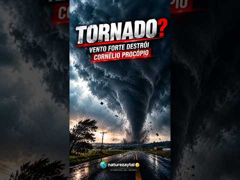 🌪️ TORNADO EM CORNÉLIO PROCÓPIO? VENTOS FORTES CAUSAM DESTRUIÇÃO NO PARANÁ! #shorts #viral