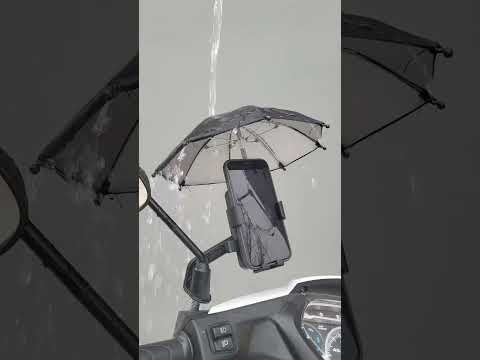 Soporte Porta Celular Con Paragua Motos Lluvia - Video