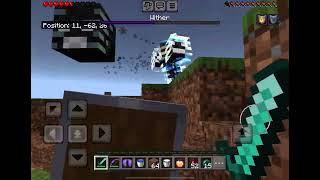 Fought The Wither using the same kit as Loony from Naked & Afraid (but on mcpe and on easy mode)