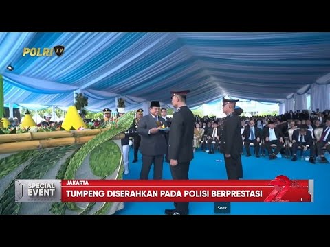 MOMEN HANGAT POTONG TUMPENG HARI BHAYANGKARA KE-79