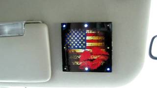 USA Flag Kiss LED Blinking Badge