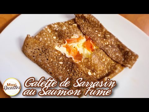 Galette de Sarrasin au Saumon Fumé et Chèvre Frais - Recette Facile et Rapide