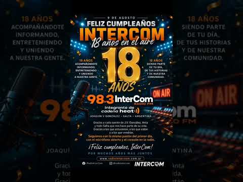 FELIZ CUMPLEAÑOS RADIO INTERCOM❤️ #viral #shorts #futbol #boca #river #cumpleaños  #intercom #radio