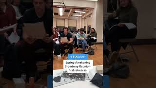 Original Broadway cast of Spring Awakening rehearses &quot;I Believe&quot; for their historic Reunion Concert