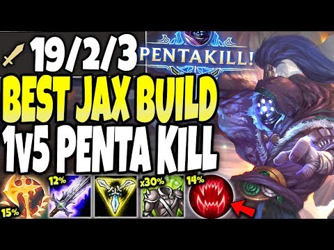 *1v5 SOLO PENTA KILL* 🔥 ABSOLUTE JAX SEASON 10 BUILD 🔥 LoL Best Top Lane Jax vs Fiora s10 Gameplay