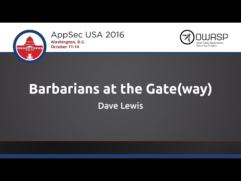 Image thumbnail for talk Barbarians at the Gate(way)