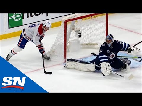 Nick Suzuki Shows Patience To Drag It Around Connor Hellebuyck And Score