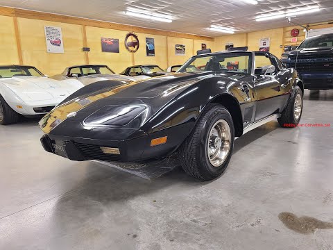 1976 Black Black Corvette Stingray For Sale Video