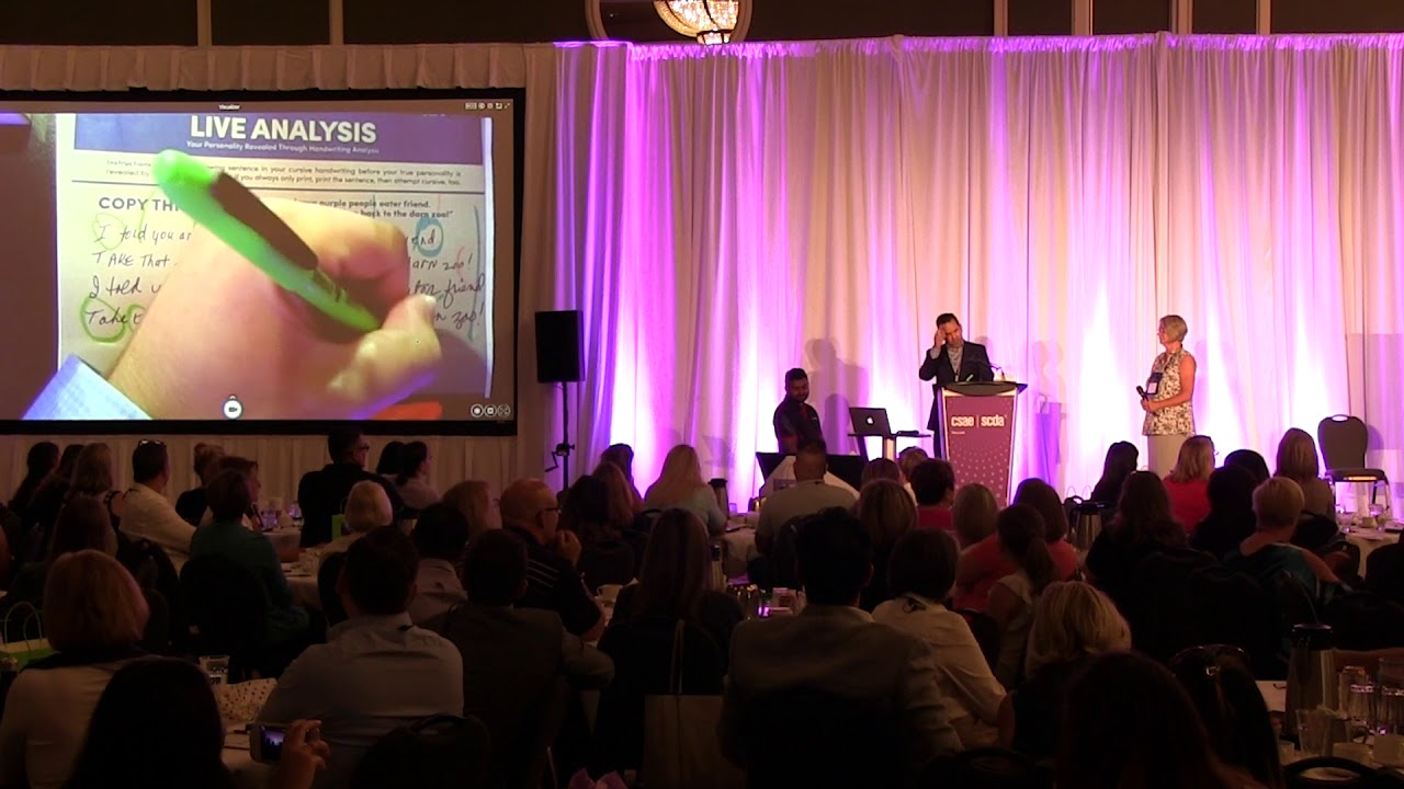 CSAE Keynote LIVE Audience Member Handwriting Analysis