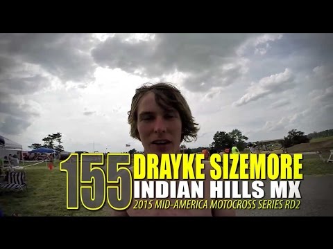 Helmet Cam: Drayke Sizemore Indian Hills MX Mid-America Motocross Series 2015