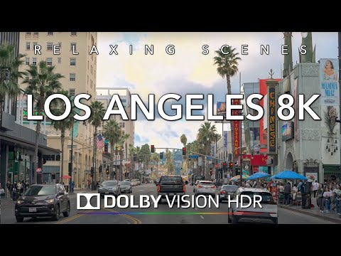 Driving Los Angeles 8K HDR Dolby Vision - USC to Manhattan Beach