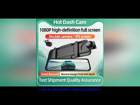 1080P full screen high-definition recorder, front and rear 6-glass dual cameras, 9.66-inch IPS