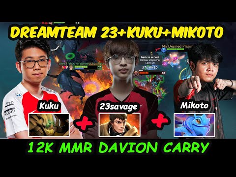 Talon 23savage Dragon Knight Davion Carry Dreamteam KuKu Boss Mikoto EpicGame Dota 2 pro Gameplay