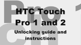 How to Unlock HTC Touch Pro 2  ii 3g touchpro 1 - Sprint Telus Verizon