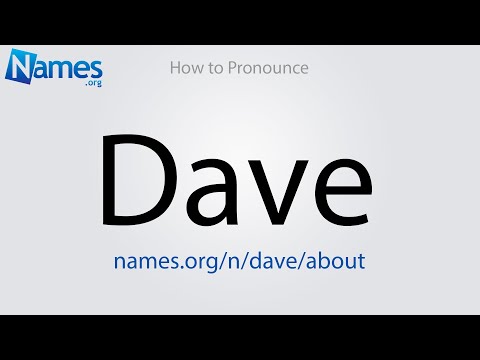 How to Pronounce Dave