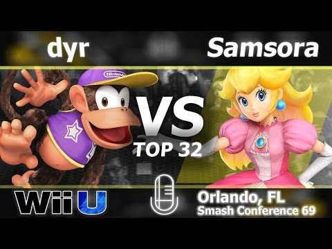 MVG|dyr (Diddy Kong) vs. Samsora (Peach) - Top 32 Smash Wii U - SC:69