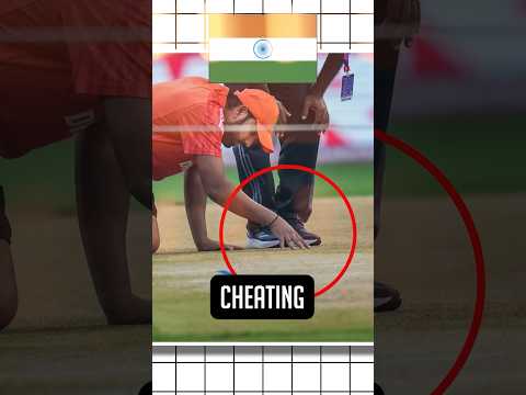 Team India was caught cheating in the semifinal? 😱Cricket  Pitch controversy #cwc23 #trending #india