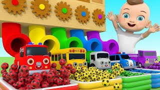 Bingo Song Baby Songs Learn Vehicle names and color change slide play - Nursery Rhymes &amp; Kids Songs