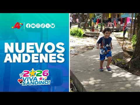 🚶‍♂️ Nuevos andenes peatonales en el barrio Los Ángeles mejoran la movilidad en Bilwi