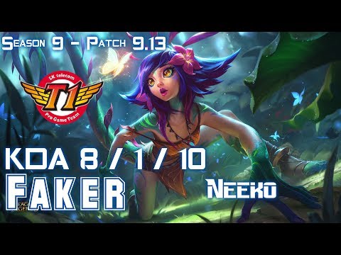 SKT T1 Faker NEEKO vs AZIR Mid - Patch 9.13 KR Ranked
