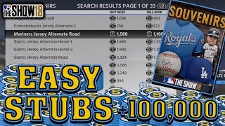 EASIEST STUBS MAKING METHOD | HOW TO FLIP SOUVENIRS ON MARKET TIPS | MLB The Show 18 Diamond Dynasty
