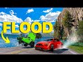 Flood Escape but our CARS are RANDOMIZED! - BeamNG