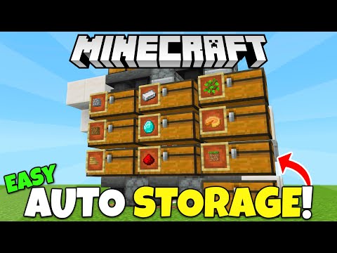 Minecraft: UPGRADEABLE Multi Item Storage System! Easy Tutorial | Minecraft Bedrock & Java