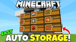 Minecraft: UPGRADEABLE Multi Item Storage System! Easy Tutorial | Minecraft Bedrock & Java