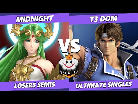 GOML NA Open West USA Losers Semis - Midnight (Palutena) Vs. T3 DOM (Richter) Ultimate SSBU