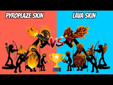 Pyroplaze stickman vs lava stickman - stickman costume tournament - stick war legacy 