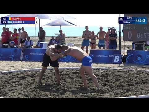 1/4 Men's BW - 90 kg: I. CARAS (ROU) v. G. KRIARIDIS (GRE)