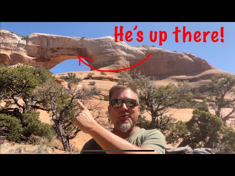 Wilson Arch sedimentology (Entrada Sandstone, Moab) and bonus Spider-Man sighting!